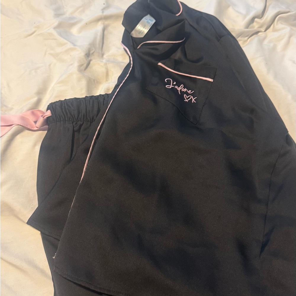 Primark Black Sleepwear with Pink Highlights